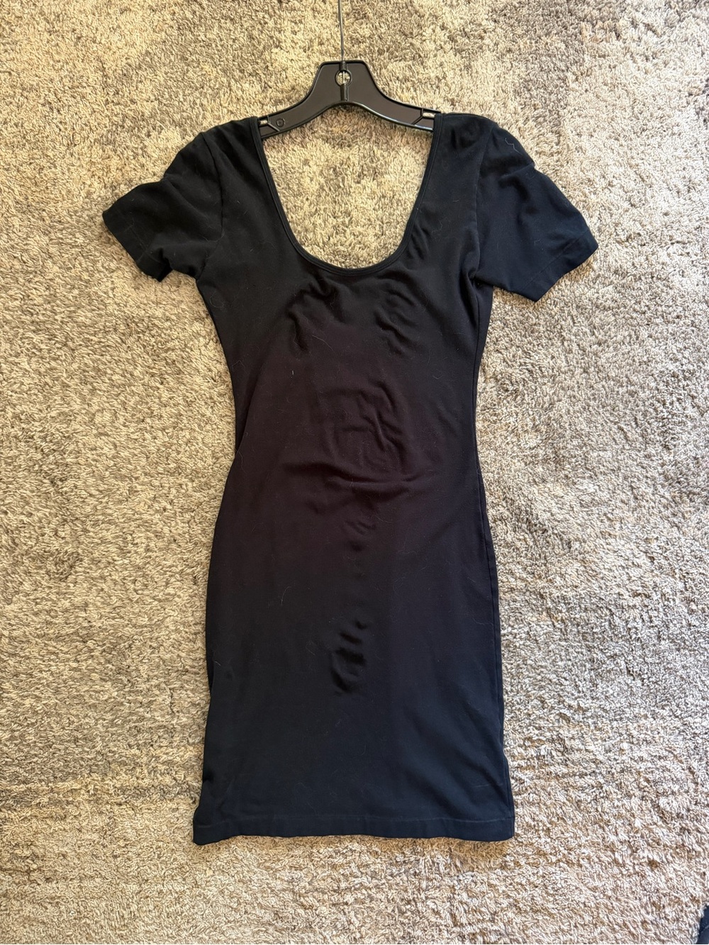 American Apparel Black Scoop-Neck Bodycon Dress